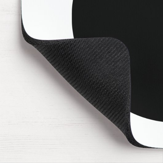 Cirkel - zwart en wit muismat (Hoek)