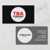 Cirkel - zwart visitekaartje (Voorkant / Achterkant)