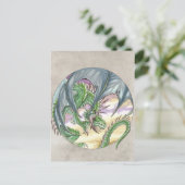 Cirkeldraak - groen briefkaart (Staand voorkant)