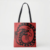 Cirkeldraak Silhouette-Canvas tas (Voorkant)