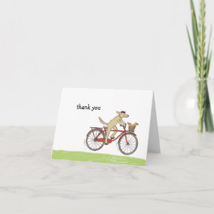 Cirkelende Leuke Hond en Eekhoorn danken u Bedankkaart