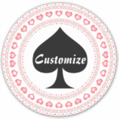 Cirkelharthart Zwart scherm Thunder_Cove Sticker (Voorkant)