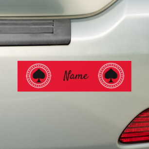 Cirkelhartspieren zwarte schoppen Thunder_Cove Bumpersticker