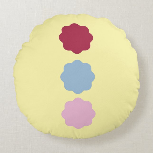 Cirkellijn rond kussen (Voorkant)