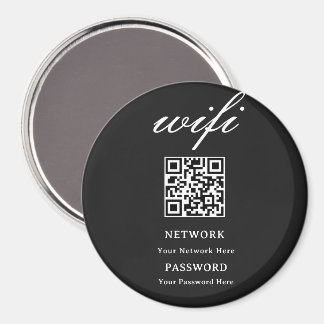 Cirkelmagneet | Modern Wifi Wachtwoord Netwerk Magneet