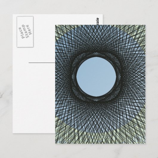 Cirkelmix in harmonie met zwarte abstracte kunst briefkaart (Voorkant / Achterkant)