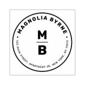 Cirkelmonogram Adres Rubberstempel Rubberstempel (Afrduk)