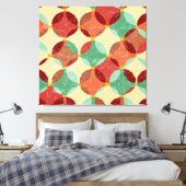 Cirkelmozaïekpatroon, geometrische illustratie. canvas afdruk (Insitu (Slaapkamer))