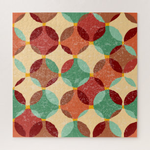 Cirkelmozaïekpatroon, geometrische illustratie. legpuzzel