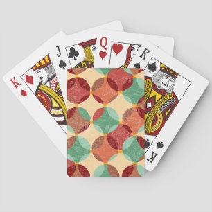 Cirkelmozaïekpatroon, geometrische illustratie. pokerkaarten