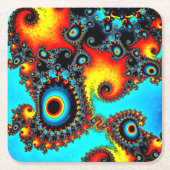 Cirkelontwerp Vierkante Kartonnen Onderzetter (Voorkant)