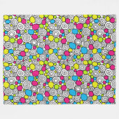 Cirkelpatroon 210819 - Kleuren 01 Fleece Deken (Voorkant (Horizontaal))