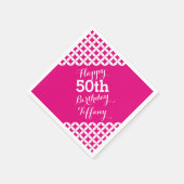 Cirkelpatroon 50e verjaardag papieren servetten (Hoek)