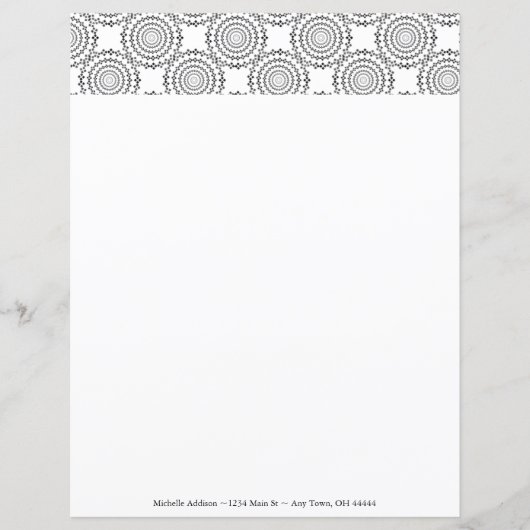  cirkelpatroon - Aangepast papierblad (Voorkant)