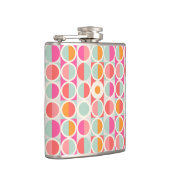 Cirkelpatroon Hot Pink Retro Heupfles (Rechts)