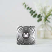 Cirkelpot Monogram - Lange lente B&W Vierkante Visitekaartje (Staand voorkant)