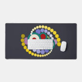 Cirkels Abstract kunstwerk Bureaumat (Keyboard & Muis)