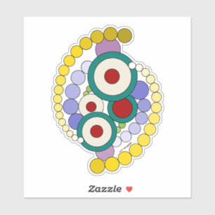Cirkels Abstract kunstwerk Sticker