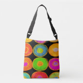 Cirkels Abstracte kunst Crossbody Tas (Voorkant)