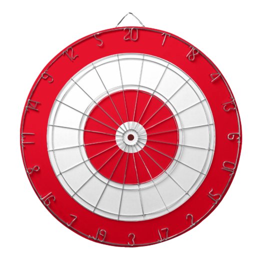 Cirkels Doel ontwerp | Rood en wit Dartbord (Voorkant)