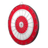 Cirkels Doel ontwerp | Rood en wit Dartbord (Voorkant Rechts)