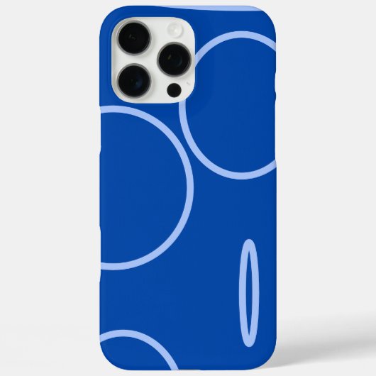 Cirkels en loop op blauw Case-Mate iPhone case (Achterkant)