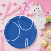 Cirkels en lus op Blue Paper Bord (Feest)