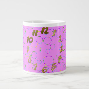 Cirkels en lussen Moderne Roze Magenta Extra Grote Beker