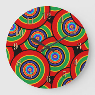 Cirkels en ringen retro grote klok
