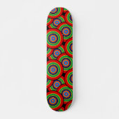 Cirkels en ringen retro skateboard (Voorkant)