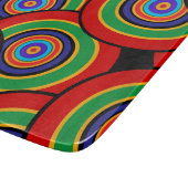 Cirkels en ringen retro snijplank (Hoek)