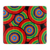 Cirkels en ringen retro snijplank (Voorkant)