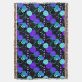 Cirkels en ronde vormen Patroon in zwart Deken (Voorkant Verticaal)