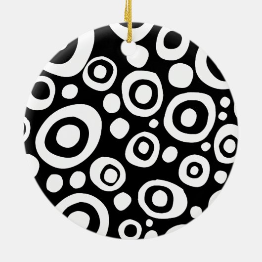 Cirkels en stippen 03 keramisch ornament (Achterkant)