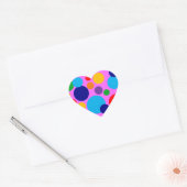 Cirkels en Stippen Hart Sticker (Envelop)