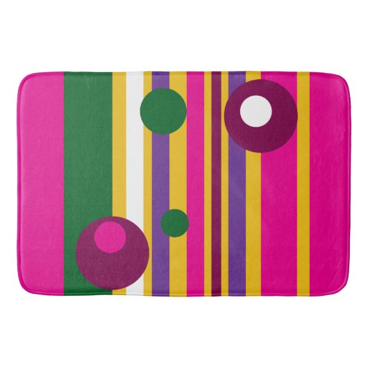 Cirkels en strepen gewaagd modern badmat (Voorkant)