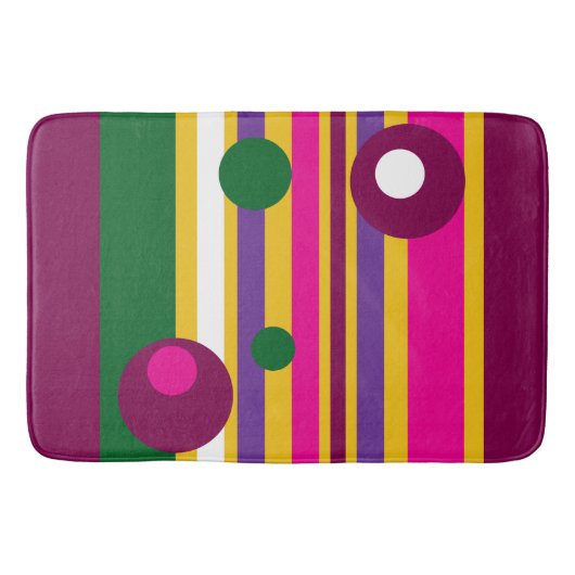 Cirkels en strepen gewaagd modern badmat (Voorkant)