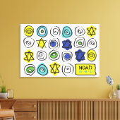 CIRKELS EN VIERKANTEN Bar Mitzvah Inloggen Board Canvas Afdruk (Insitu (Woonkamer))