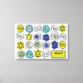CIRKELS EN VIERKANTEN Bar Mitzvah Inloggen Board Canvas Afdruk (Voorkant)