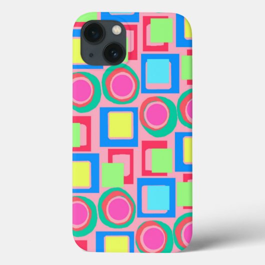 Cirkels en Vierkanten Case-Mate iPhone Case (Achterkant)