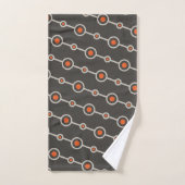 Cirkels Grijs Sinaasappel Minimal Pattern Bad Handdoek (Handdoek)