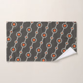Cirkels Grijs Sinaasappel Minimal Pattern Bad Handdoek (Handdoek)