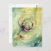 cirkels in cirkels briefkaart (Voorkant / Achterkant)