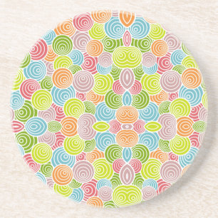 Cirkels in cirkels zandsteen onderzetter