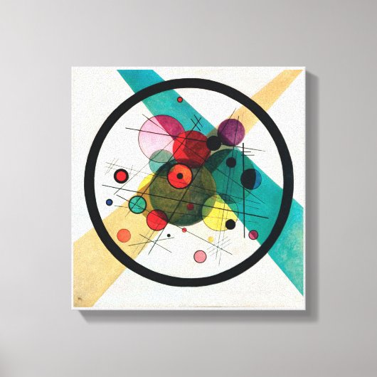 Cirkels in een Cirkel van Wassily Kandinsky Canvas Afdruk (Voorkant)