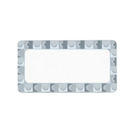 Cirkels in Grijs Adreslabel Etiket