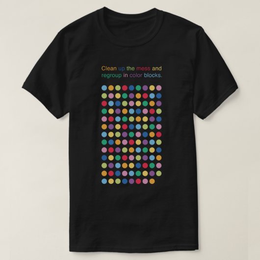 Cirkels Kleurenraster spel T-shirt (Design voorkant)