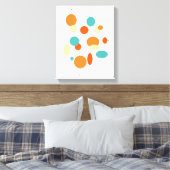 Cirkels Mideeuw Modern 11 "x 14"Verpakt Canvas (Insitu (Slaapkamer))
