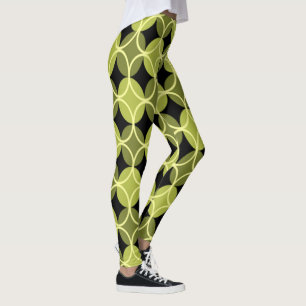 Cirkels op Cirkels - Groen en Geel Leggings