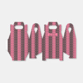 Cirkels op Strepen - Houtskool en Roze Gevel Bedankdoosjes (Uitgevouwen)